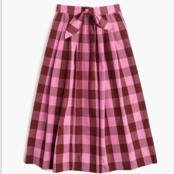 Jcrew gingham skirt size 02 - Picture 2 of 4